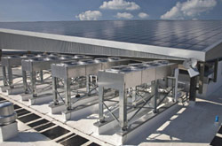 Rooftop solar array at Emerson data center