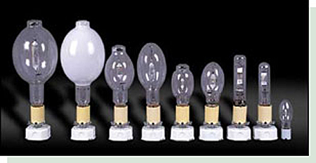 Different HID metal halide lamps