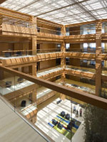 CalPERs Headquarters Complex daylit interior atrium space in the building's core