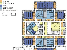 Floorplan of Building 4, Chiron Corporation Emeryville Campus Expansion Project-Emeryville, CA