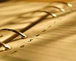 Photo of scheduling book