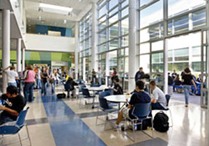 High school addition/renovation with sustainable features in a multi-use student commons area