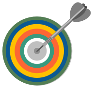 Graphic of a target with an arrow in center