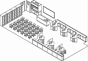 Diagram of integrated teaching and research lab designs