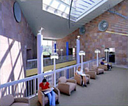 Interior view of Colorado State University's Morgan Library Addition, Fort Collins, CO