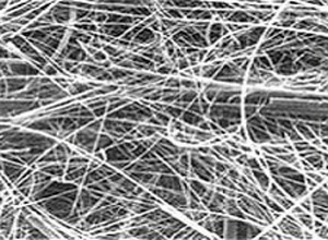 close-up photo of HEPA filter fibers