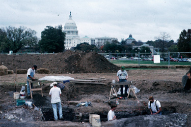 Excavation site overview, facing northeast, the National Museum of the American Indian, Washington, DC