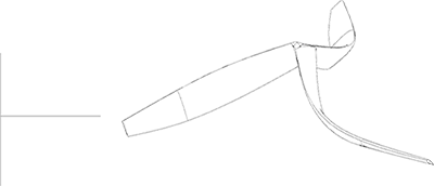 line drawing/study to create an efficient wind turbine