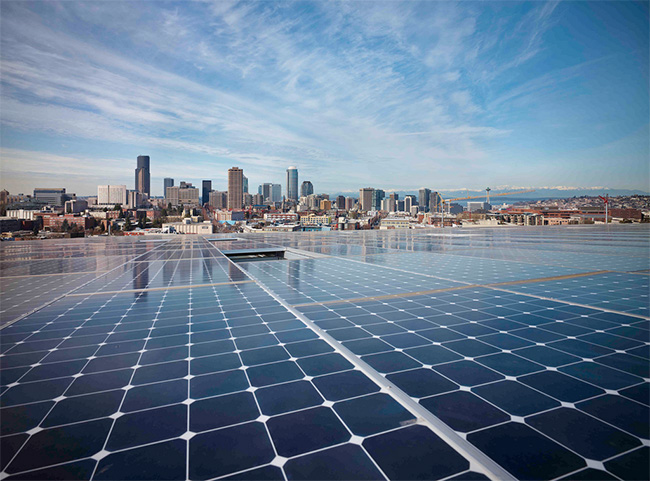 Bullitt Center roof-top photovoltaic array