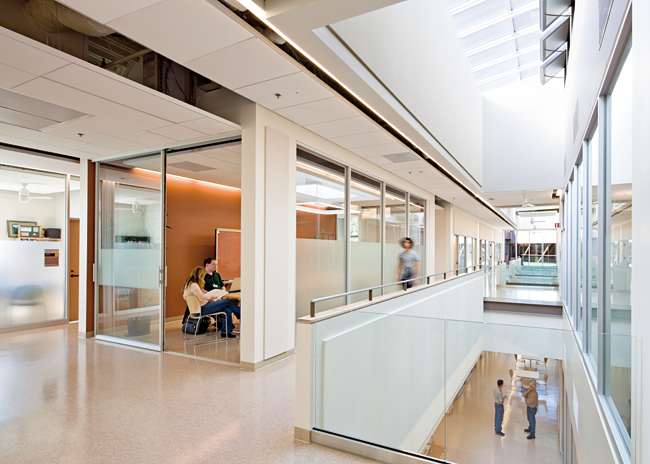 Chemeketa Community College Health Sciences Complex, skylights and open layout