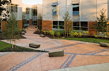 Private backyard walkway Native Indian garden Chemeketa Community College Health Sciences Complex