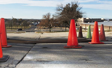 traffic cones and PCC deterioration