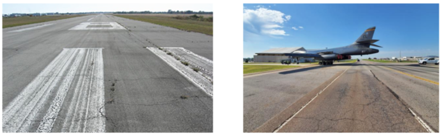 Photo 3: Fatigue, Alligator and Block Cracking, Raveling and Weathering, Reduction of AC Cover (Source: Guy Choate, GARVER USA. Photo 4: Fatigue, Alligator and Block Cracking, Raveling and Weathering, Loss of Binder, Reduction of AC Cover (Source: Kelly White, 72nd Air Base Wing PAO)