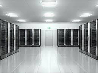 modern interior of server room