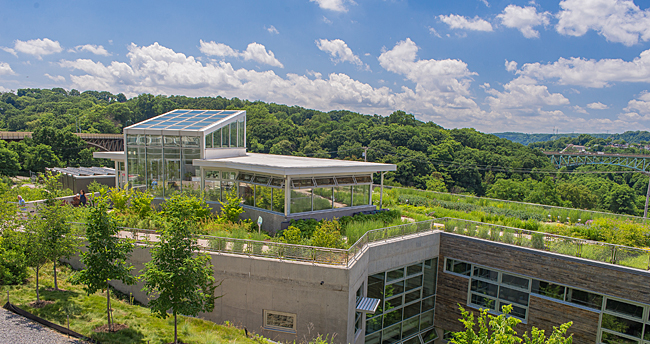 the Center for Sustainable Landscapes's green roof, Pittsburgh, PA