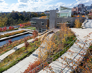 the Center for Sustainable Landscapes in the fall, Pittsburgh, PA
