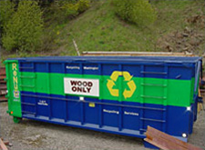 recycling receptacle for wood only