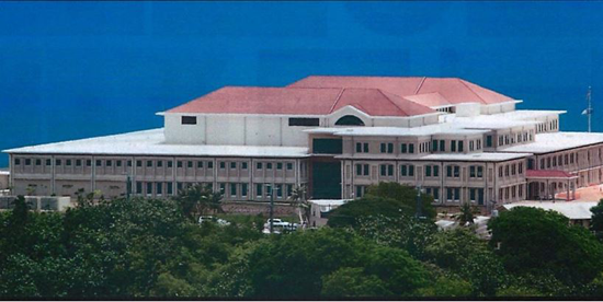 Photo of the U.S. Navy Hospital in Guam. Opened 2014.