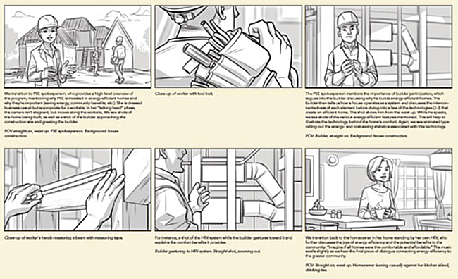Puget Sound Energy sample concept storyboards
