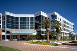 Exterior of the Bayfront Medical Plaza's two-sided atrium-St. Petersburg, FL