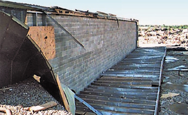 Exterior wall covering and soffit damage