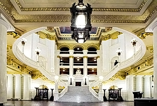 Central rotunda staircase in the Pennsylvania State Capitol building