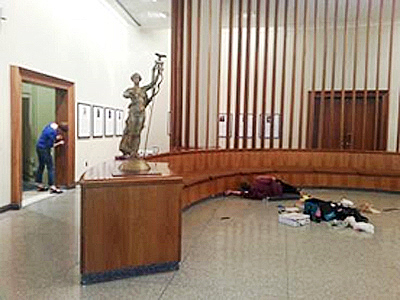 State Museum of Pennsylvania, Auditorium Foyer during a restoration