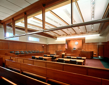 Courtroom in Mark O. Hatfield U.S. Courthouse,Portland, Oregon