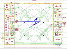 Diagram van de Lockheed Martin Corporate Hangar, Baltimore, Maryland