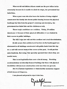 LBJ signing statement of ABA into law 1968