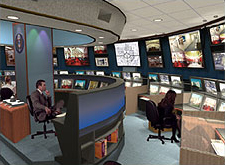Concept of a Security Command Center that integrates multiple technologies seamlessly into one facility