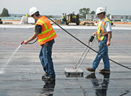 Photo 2 showing workmen conducting the low voltage test with newer equipment