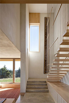 hall and staircase in the Karuna House, Portland Oregon