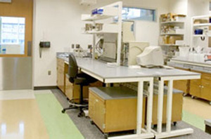 Mobile lab benches with option to add or remove shelving