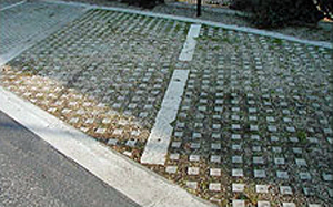 Photo of Belgium block pavers in parking bays