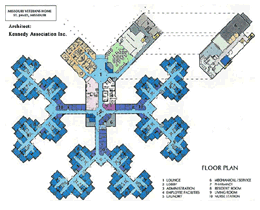 Floor plan of Veterans Home, St. James, Missouri