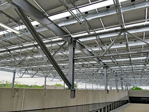 The Bergen County Solar Parking Garage Canopy solar powered parking facility