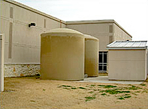 Fort Worth Text Post Office with rainwater catchment basins