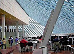 Interior space in the Seattle Public Library