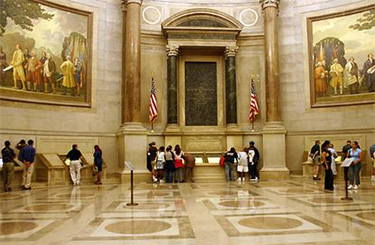 The National Archives domed ceiling of the Rotunda