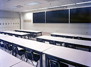 Windowless classroom for security purposes at the Naval Nuclear Power Training Center