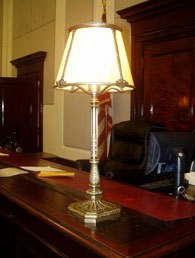Replica of a judge's lamp