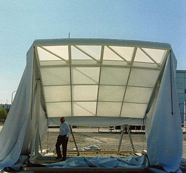 roof performance mock-up for Institute of Peace constructed at Seele headquarters, Germany