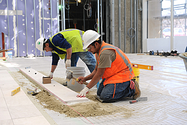 installing a limestone floor over radiant floor heating