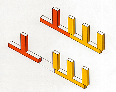 3-D diagram of concrete forms