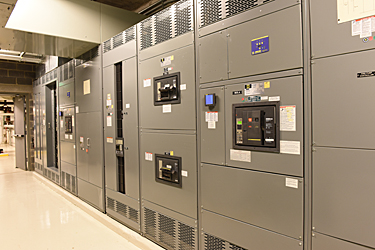 main switch gear in electrical room