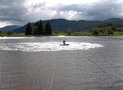 An aerated lagoon for water treatment