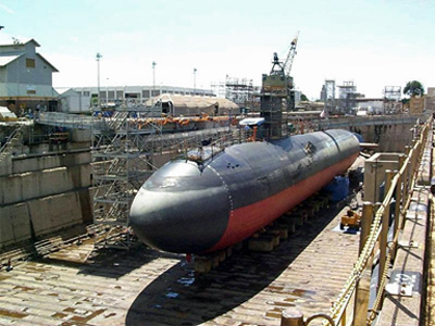 Submarine in Dry Dock