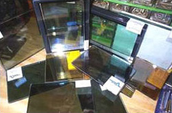Photo of sample glazings