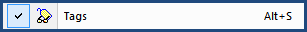 Illustration SI Editor's Toolbar Show Tags button